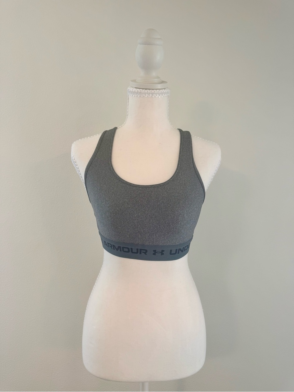 Under Armour Gray Heather Medium-Support Sports Bra